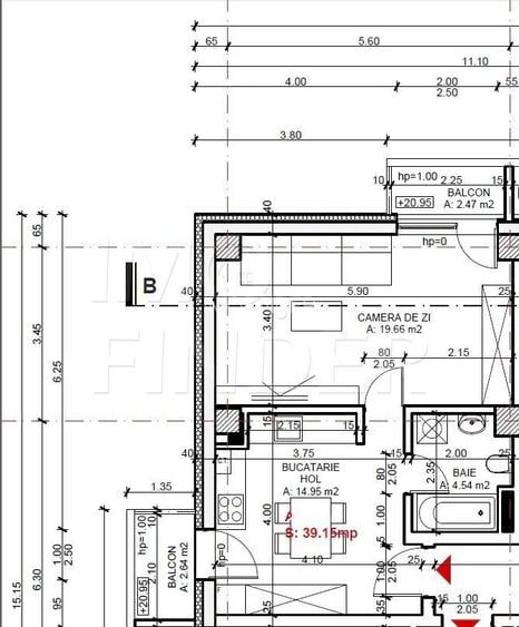 Apartament cu 1 cameră | 39 mp | 2 balcoane | Garaj | Sopor - Gheorgheni - 1