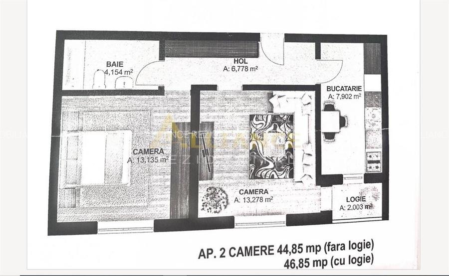 Ap 2 camere Mobilat si Utilat + Parcare - 13