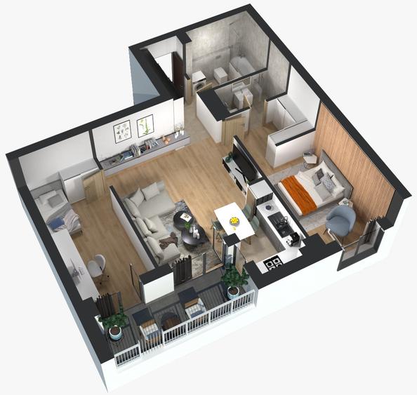 Apartament de vanzare - 3 Camere -Central - Ansamblu cu WorldClass,-Piscina, Spa
