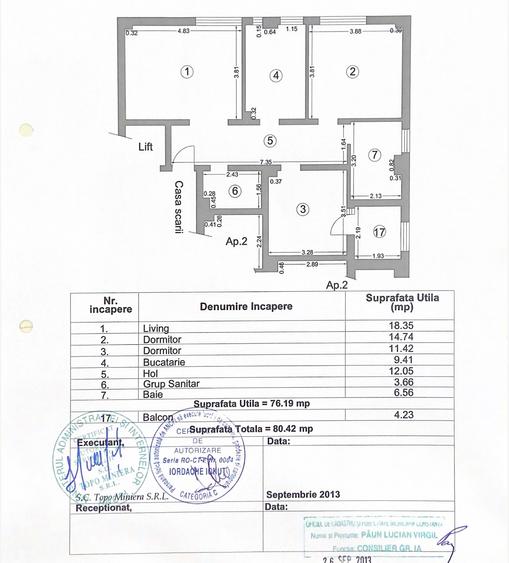 Apartament 3 camere decomandat Faleza Nord