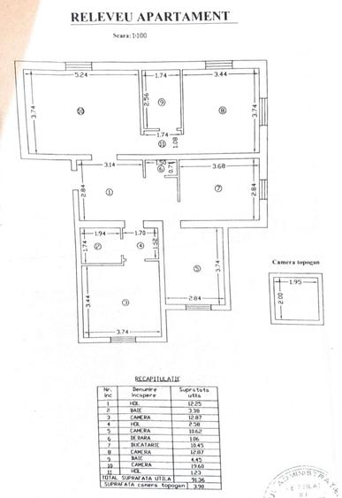 Apartament 4 camere dec, 91,36 mp, Tudor Vladimirescu ,Boxă în proprietate!