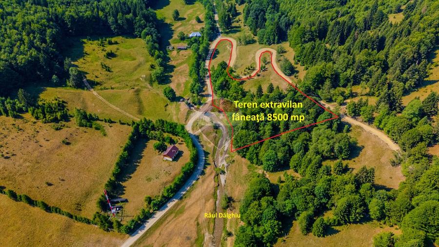 Teren 8500 mp, Valea Dălghiului - Vama Buzăului - vedere către Ciucaș