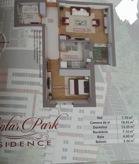 Vanzare apartament 2 Camere Pacii  Rotar Park