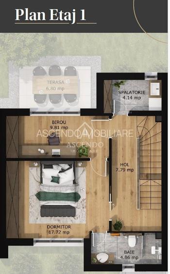 Casă 4 camere în Pipera | 144 mp utili, grădină 100 mp