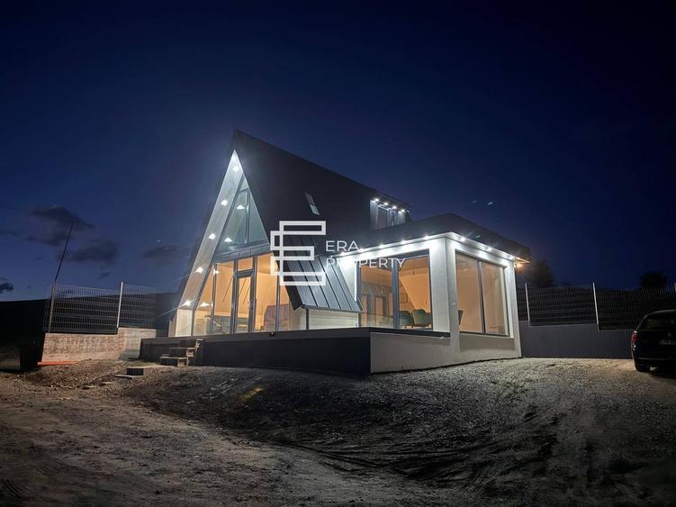 Casă nouă la cheie, tip A-frame, intabulată, în Șura Mare