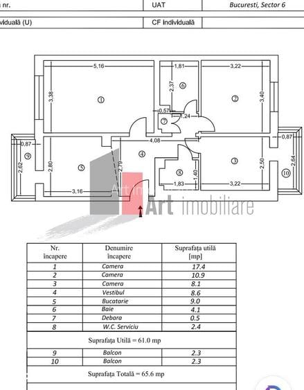 Vindem apartament cu 3 camere, Crângasi - 17