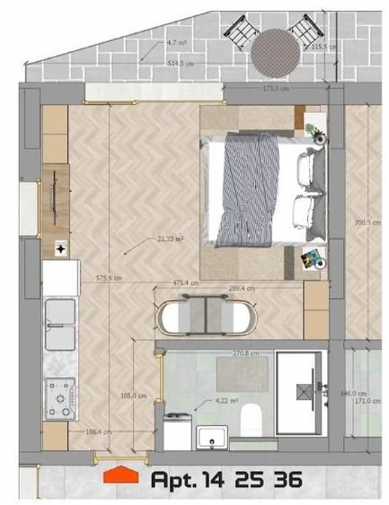Studio mobilat - Ansamblul Rezidential Icon Studios