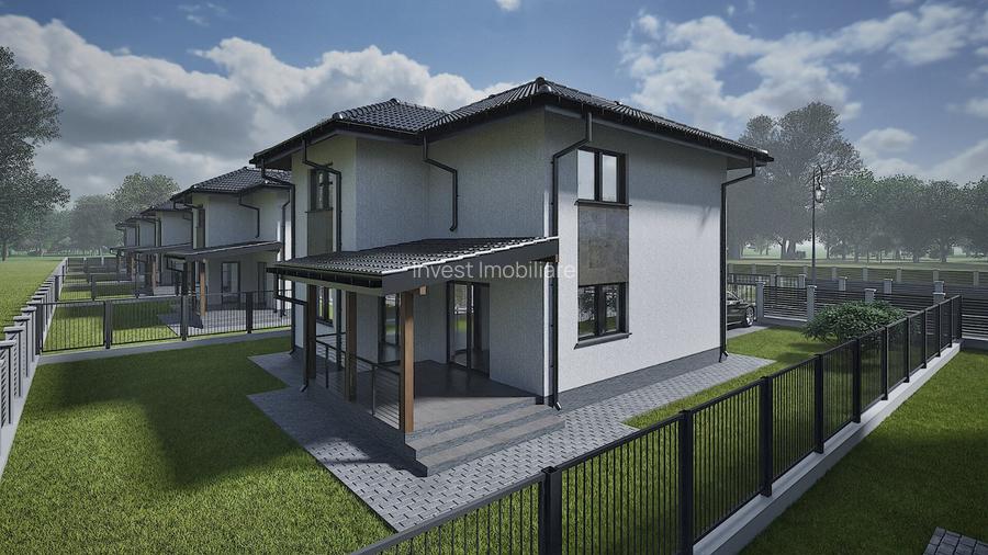 Casă individuală nouă, 4 camere, panouri fotovoltaice – UAT Valea Lupului, IAȘI