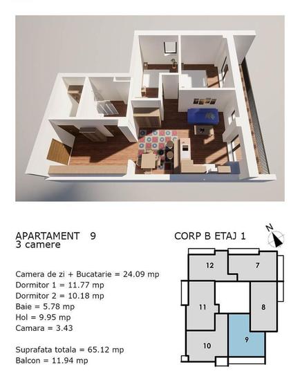Apartamente NOI cu CF, Corneliu Coposu, direct la dezvoltator!