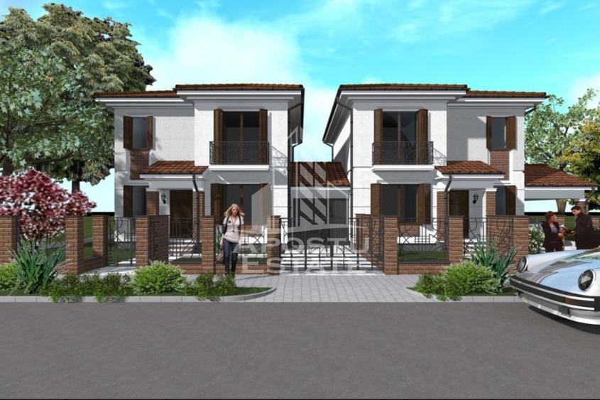Jumatate de duplex cu 5 camere despartit prin garaj, 131 mp utili