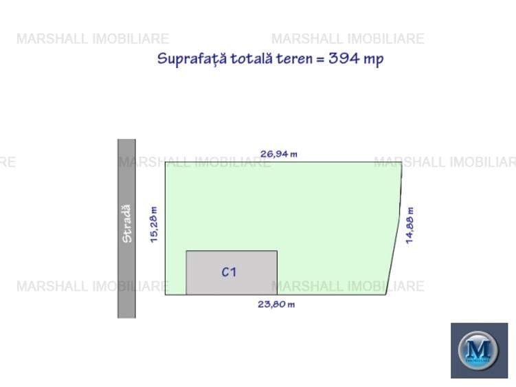 Teren intravilan de vanzare, zona Cantacuzino, 394,00 mp #16667