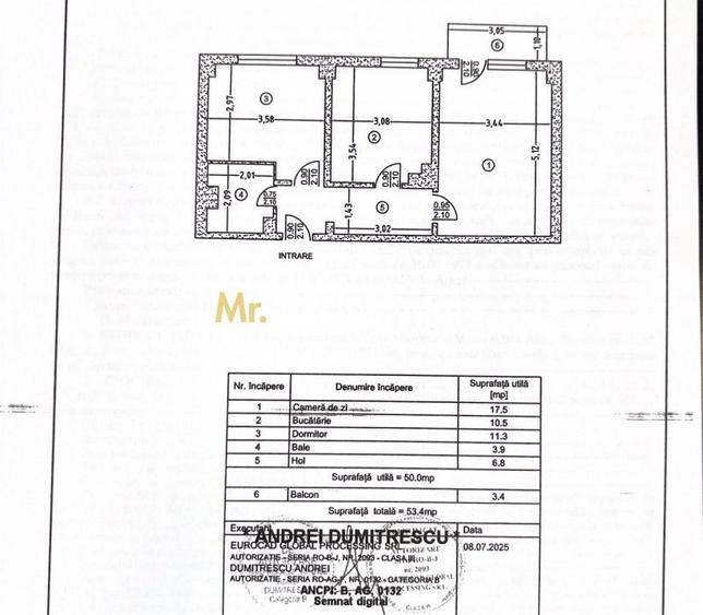 2 camere decomandate, Banat – etaj 2, centrală proprie, zonă excelentă
