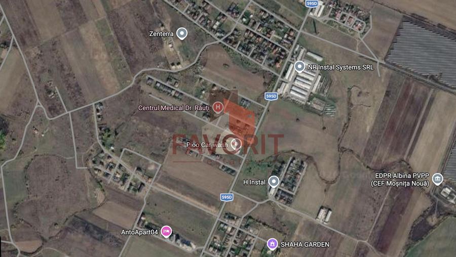 Teren 740 mp de vanzare Mosnita | Front 19 ml | Toate utilitatile