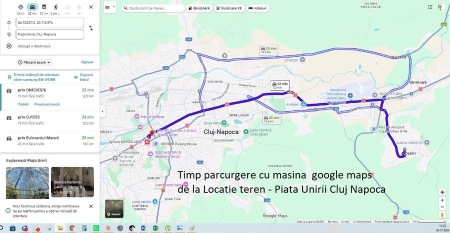 TEREN U-N-I-C-A-T   755 mp în Dezmir Panoramă spectaculoasă 180°