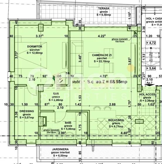 Apartament cu 2 camere, situat in bloc nou, cu parcare, zona Salciei