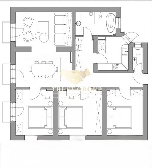 Apartament 5 camere | Imobil restaurat cu lift | 4 balcoane | 3,20 m | Fără risc - 33