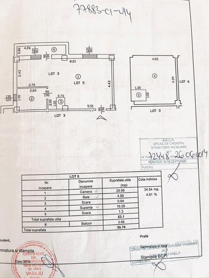 Apartament de vanzare, 53,10 mp, zona Valea Adanca