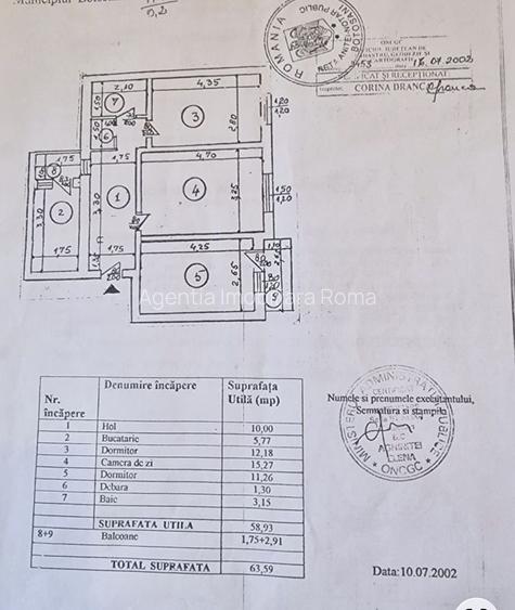 Apartament 3 camere Bulevard /scoala 7 - 12