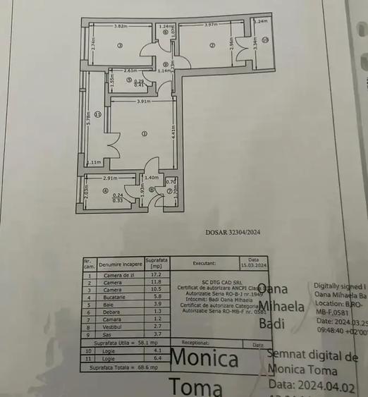 Apartament 3 camere decomandat Titan Nicolae Teclu Metrou