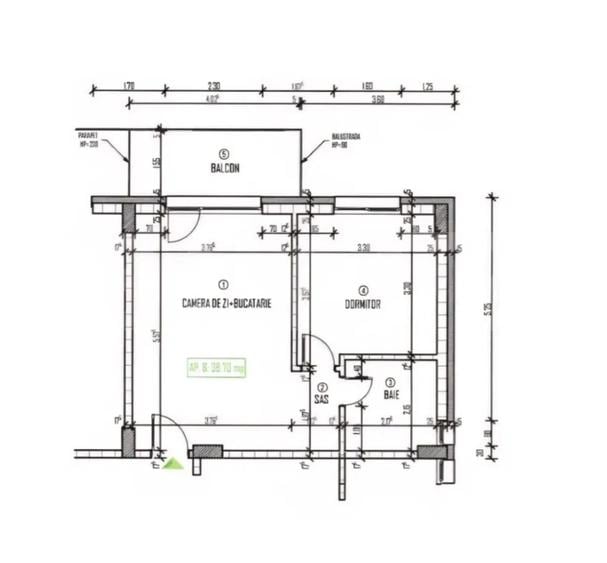 Apartament 2 camere, 40 mp, Parcare, Semifinisat, Petrom Baciu