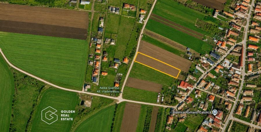 Teren intravilan, 5300 mp, Localitatea Vladimirescu, comision 0%