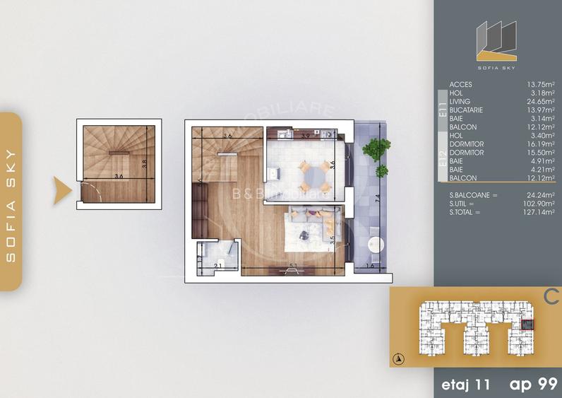 Apartament 3 camere mari cu scara interioara | 7min metrou Teclu - 1