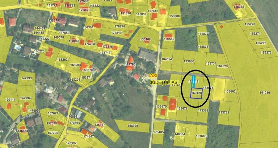 Bucium str Teascului lot 500mp intravilan  utilitati aproape