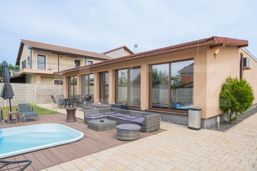 Casa individuala de lux cu piscina, in Dumbravita, 5 camere.