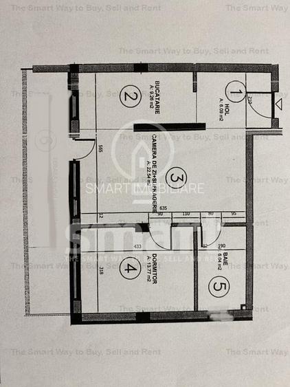 Apartament 2 camere 59mp+ terasa complex rezidential Borhanci - 3