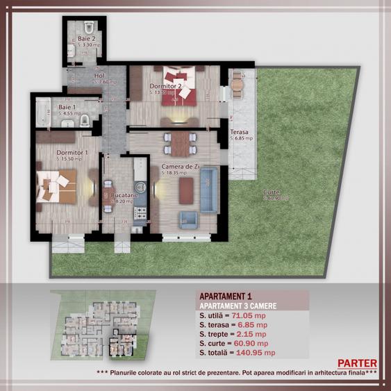 Theodor Pallady | 3 Camere | Bloc Nou | Gradina | 141 mp