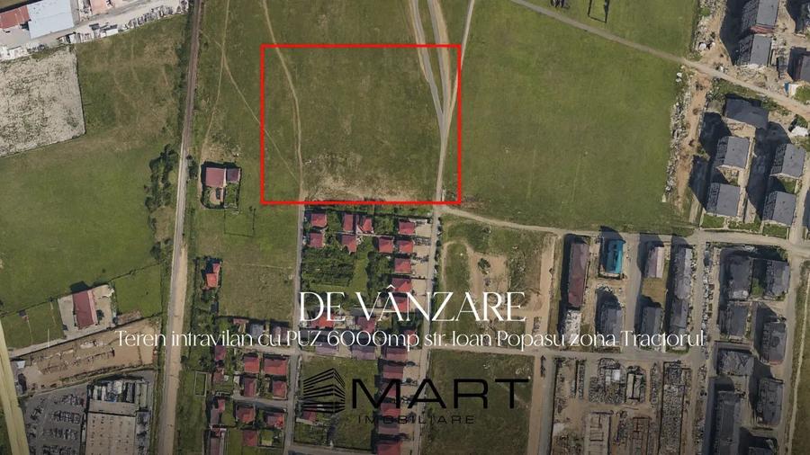 Teren intravilan 6000mp cu PUZ, P+2E zona Tractorul