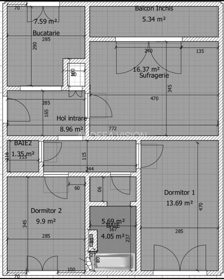 Apartament 3 camere, de vânzare, în Mănăștur ,str. Primăverii, decomandat, 65mp - 7