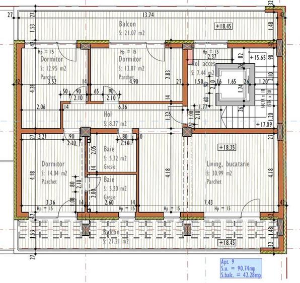Vanzare apartament 4 camere tip Penthouse zona Fabricii Marasti, Cluj-Napoca