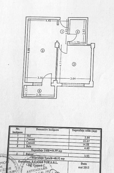 Rezervat! Apartament cu 2 Camere De Vanzare | Tomis Plus | Etaj Intermediar - 5
