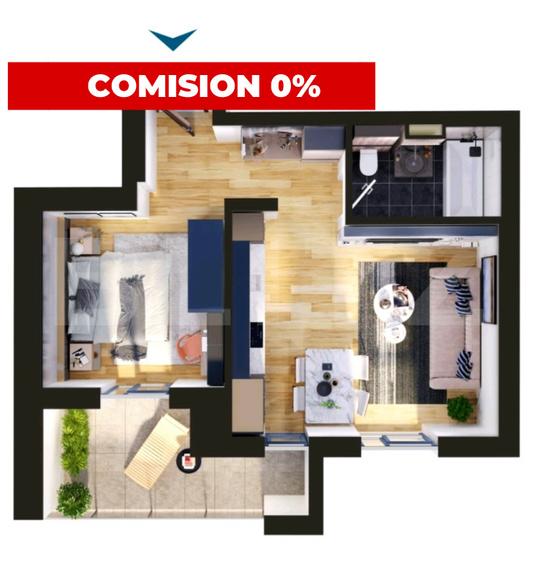 Comision 0 | Apartament de vanzare, cu 2 camere, 47 mp, zona Torontalului