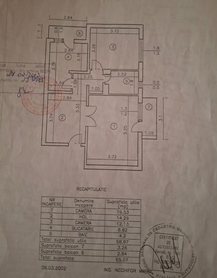 De vanzare, 2 camere decomandat, zona Moara de Foc -Autocenter, Iasi