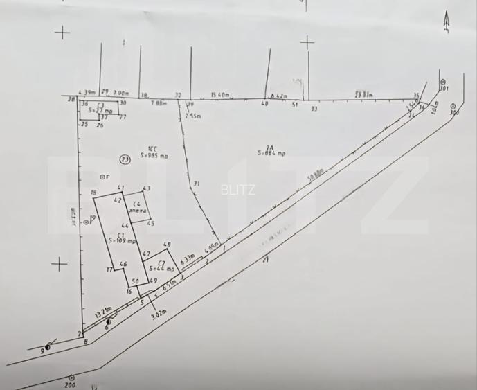 Teren intravilan 1.869 mp, front 80 metri, zona Cârcea - Stadion - 2