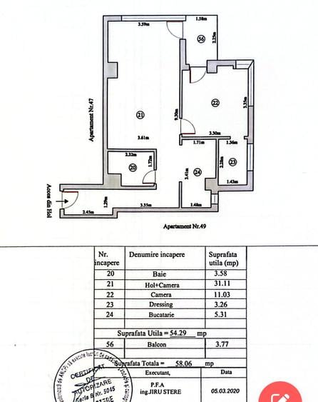 Smaraldului - apartament cu 2 camere, mobilat si utilat