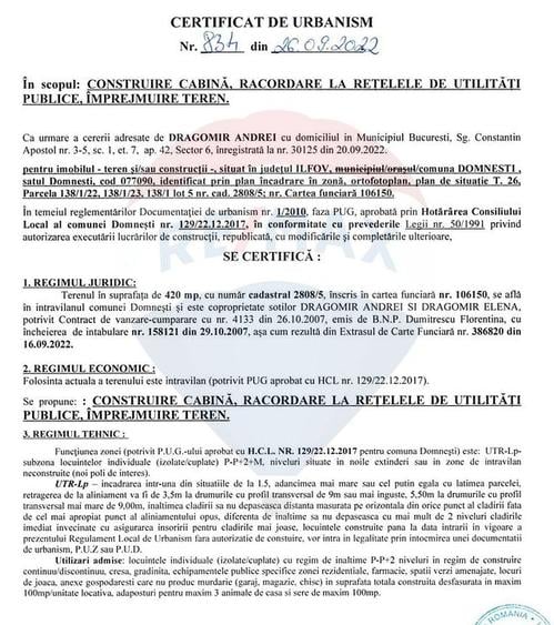 Teren intravilan 750mp | Domnești | Oportunitate de Investiție