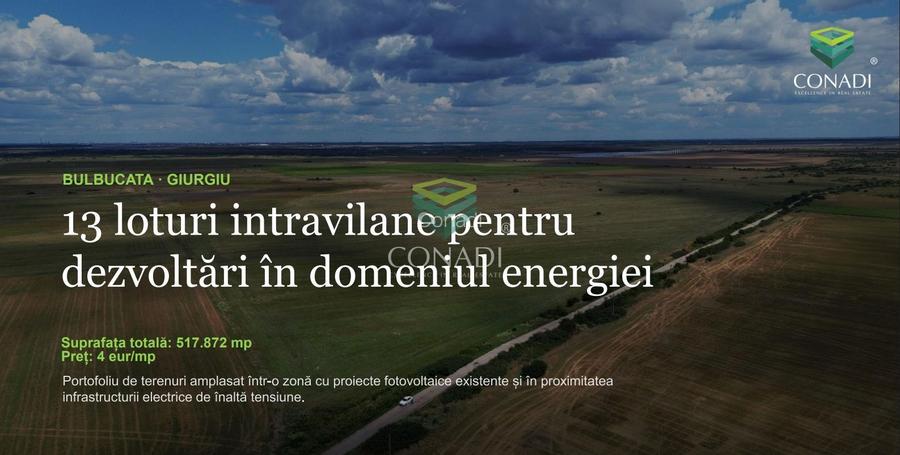 Teren Intravilan - Giurgiu || Comuna Bulbucata - 15,4 Ha