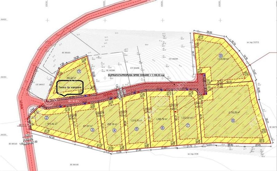 Teren intravilan 993 mp in Tocile pretabil casa de vacanta