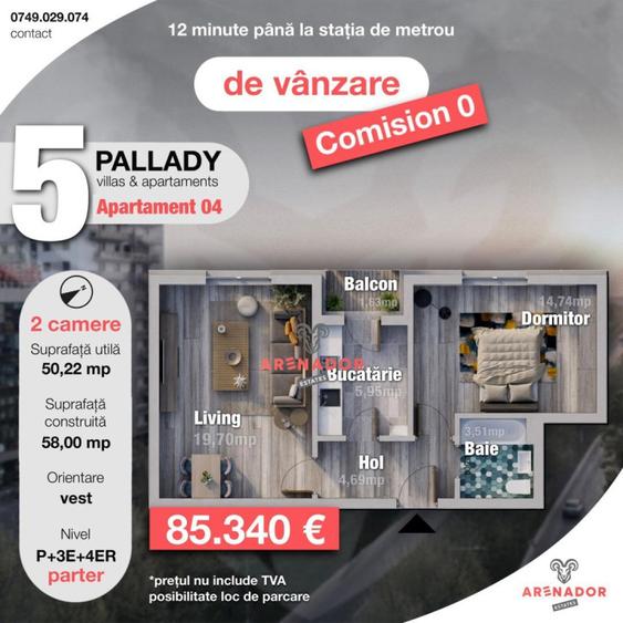 2 Camere | Titan | Metrou 10 min | Parcare | Centrala | Bloc Nou
