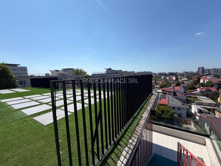 Penthouse în bloc nou boutique,500mp terase,2 parcări incluse