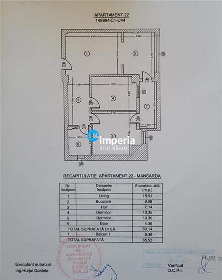 Apartament 3 camere Pacurari- Alpha Bank