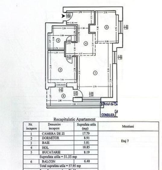 OCAZIE! Apartament 2 camere 58mp, Tatarasi, decomandat,  etaj intermediar + AC - 9
