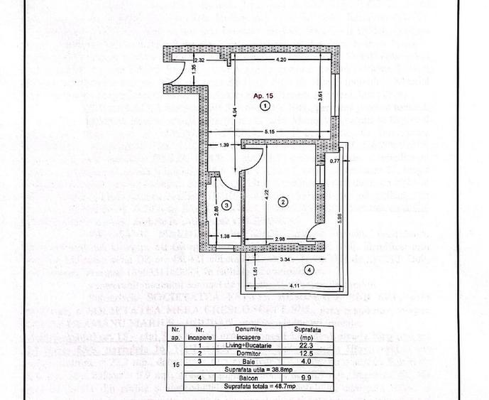 PROPRIETAR |Apartament modern 2 camere | 49mp | parcare | Str. Biruinței - 15