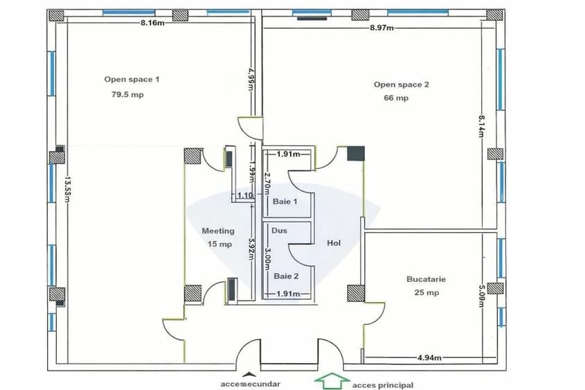 0% COMISION! Spatiu modern de birour,i 220mp, parcari, Calea Turzii