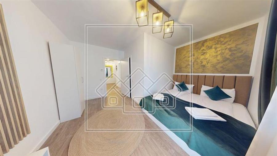 Apartament 3 camere, 2 bai, 2 terase, mobilat si utilat confort lux