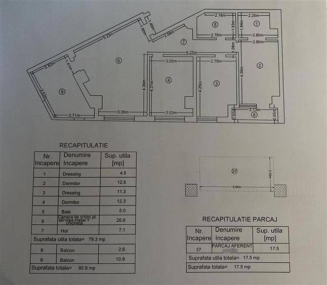 Apartament INTABULAT in Tatarasi: 4 camere, 93 mp, parcare inclusa