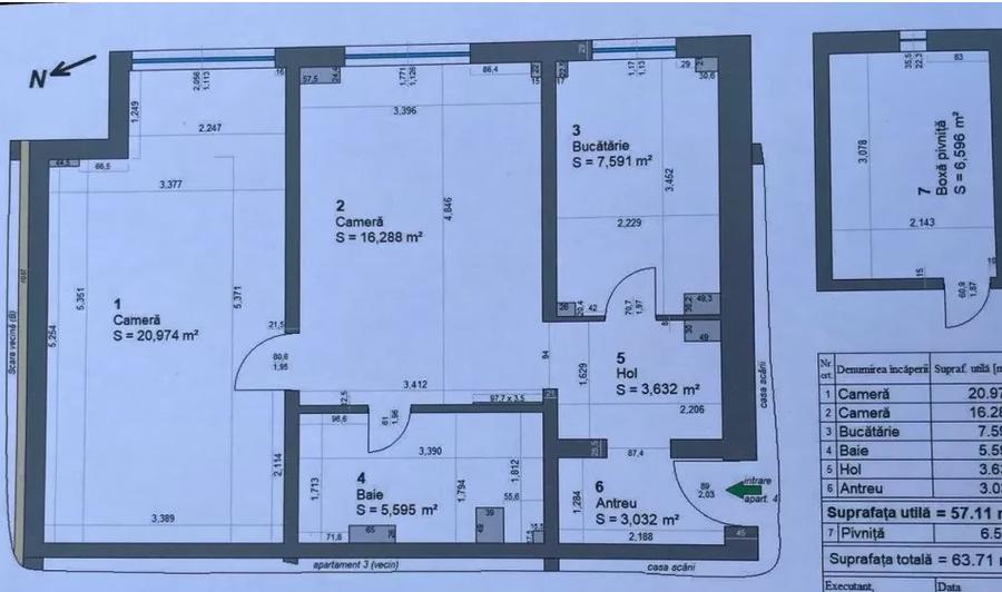Scriitorilor-Centrul Civic-2 camere 57 MP Comercial
